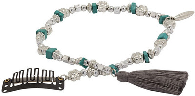 

Voylla green-silver beaded trendy hair pin Hair Pin(Green)