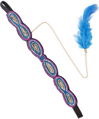

Voylla Multicoloured Beaded Black Hair Band Hair Band(Black)