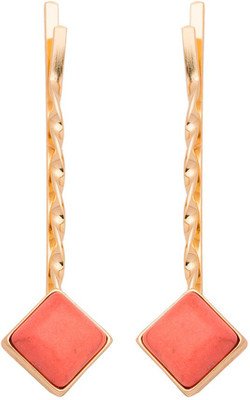 

Voylla Square Shaped Pink Stone Studded Hair Pins Hair Pin(Gold)