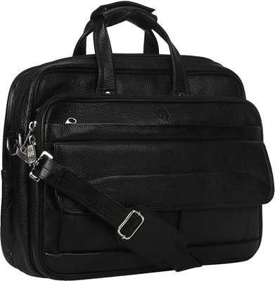 

Royal Leather Emporium 17 inch Laptop Messenger Bag(Black), Rle-blk
