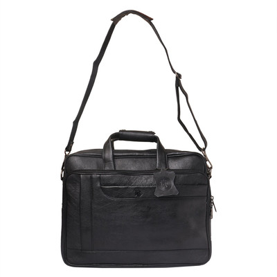 

Royal Leather Emporium 17 inch Laptop Messenger Bag(Black), Rle-blk