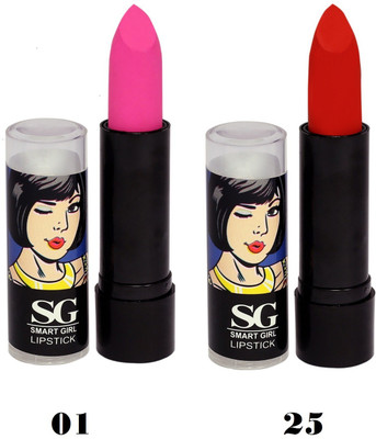 Amura Smart Girl LipStick Set of 2 (01,25)(01,25, 4.5 g)