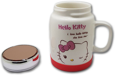 

Tuelip Kitty printed with glossy finishing Tea and Coffee Ceramic Mug(450 ml), White