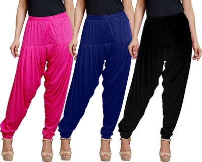 Eazy Trendz Cotton Blend Solid Patiala