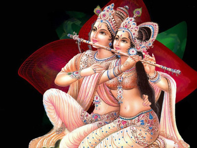 

Radhe Krishna ON HI QUALITY LARGE PRINT 36X24 INCHES Photographic Paper(36 inch X 24 inch, Rolled)