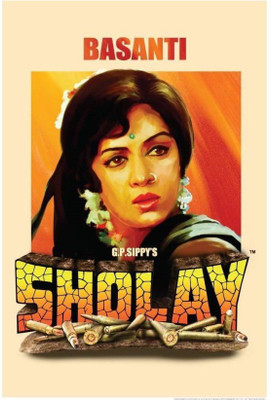 

Sholay Basanti ON GOOD QUALITY HD QUALITY WALLPAPER POSTER Fine Art Print(19 inch X 13 inch, Rolled)