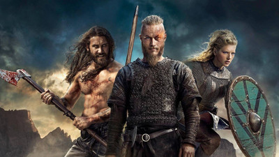 

TV Show Vikings Ragnar Travis Fimmel Lagertha Katheryn Winnick ON HI QUALITY LARGE PRINT 36X24 INCHES Photographic Paper(36 inch X 24 inch, Rolled)