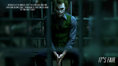 

BATMAN DC COMICS HEATH LEDGER JAIL QUOTES THE DARK KNIGHT THE JOCKER WALLPAPER ON HI QUALITY LARGE PRINT 36X24 INCHES Photographic Paper(36 inch X 24 inch, Rolled)