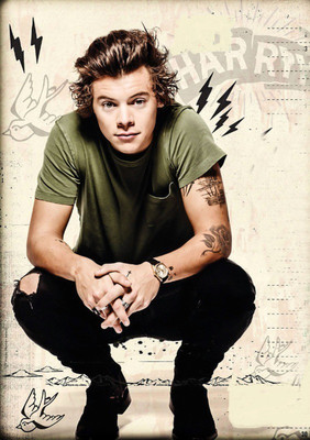 

One Direction - Harry Poster (2) ON GOOD QUALITY HD QUALITY WALLPAPER POSTER Fine Art Print(19 inch X 13 inch, Rolled)