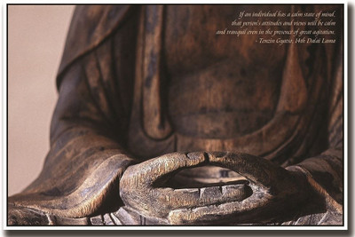 

Dalai Lama Calm Mind ON FINE ART PAPER HD QUALITY WALLPAPER POSTER Fine Art Print(19 inch X 13 inch, Rolled)