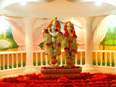 

RADHA KRISHAN ON HI QUALITY LARGE PRINT 36X24 INCHES Photographic Paper(36 inch X 24 inch, Rolled)