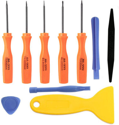 

Buyyart New 10 Pcs Portable Precision Screwdriver Set For iphone 3 , 4 , 4s, 5s,6,6s Standard Screwdriver Set(Pack of 1), Orange