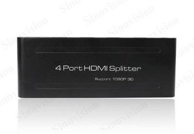 

Oxza 1x4 HDMI Splitter Support 3D Media Streaming Device(Black)
