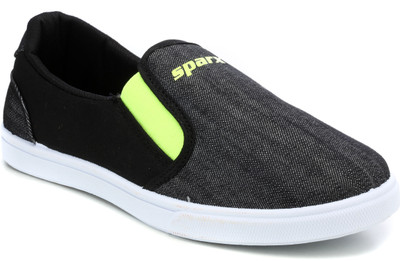 

Sparx 315 Slip On Sneakers For Men(Grey, Black flourscent green