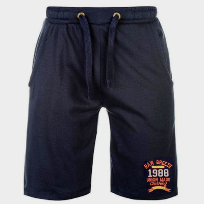 Raw Breeze Solid Men Black Basic Shorts, Bermuda Shorts, Chino Shorts, Cargo Shorts, Night Shorts, Regular Shorts