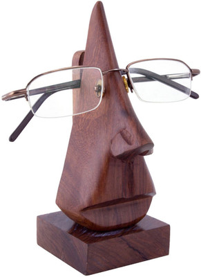 

Craftland wooden nose shaped spectacle holder stand Decorative Showpiece - 16.5 cm(Wooden, Brown)