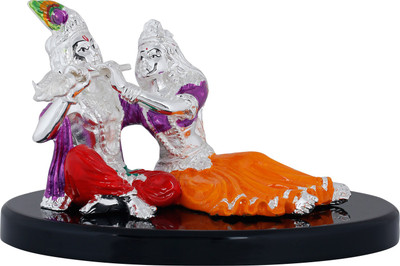 

Jewel99 Radha Krishna Decorative Showpiece - 10 cm(Silver Plated, Silver)