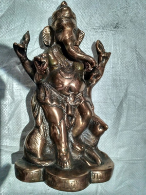 

MATERIALCRAFT STANDING GANESH WELDING Decorative Showpiece - 30 cm(Aluminium, Brown)
