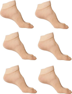 FOXSTON Women Solid Ankle Length(Pack of 6)