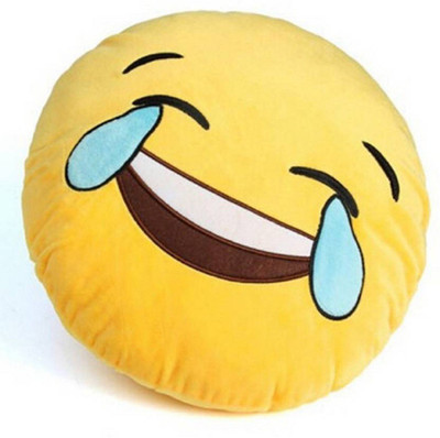 

star fashion Facial Smiley Expression Comfy , Plushy Gift , Decorative and comfortable Embroidered Decorative Cushion Pack of 1 (Yellow) SIZE ( 35 X 35 ) - 35 cm(Yellow)