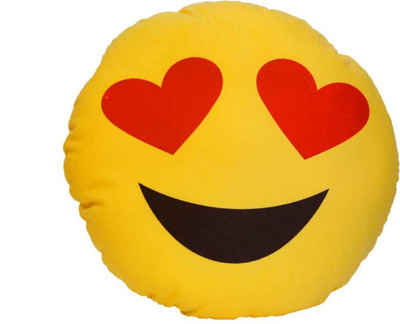 

star fashion Smiley soft toys Facial Smiley Expression Comfy , Plushy Gift , Decorative and comfortable Embroidered Decorative Cushion Pack of 1 (Yellow) - 35 cm(Yellow)