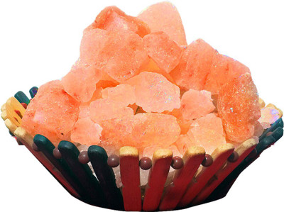 

Reiki Crystal Products Himalayan Rock Salt Basket Hand - Carved Natural Shaped Weight 2-3 (Approx) Kg Natural Air Purifier, for Vastu - Feng Shui - Healing - Peace & Harmony by All Natural Table Lamp(15 cm, Orange)
