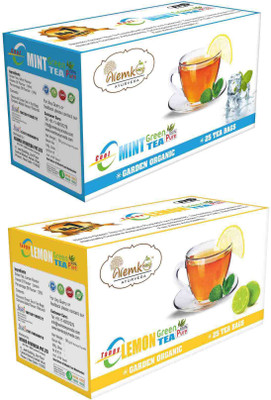 

Nemko Ayurveda Combo of Cool Mint and Tangy Lemon Green Tea Mint Green Tea Bags Box(100 g)