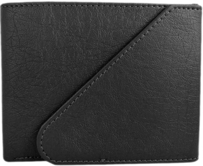 

GS Men Black Artificial Leather Wallet(3 Card Slots)