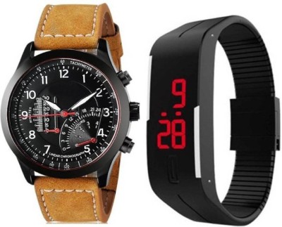 good friends COMBO CURREN AND RUBBER LED Watch  - For Boys & Girls   Watches  (Good Friends)