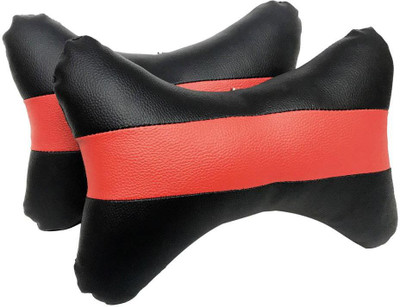 

ManeKo Black, Red Leatherite Car Pillow Cushion for Universal For Car(Rectangular, Pack of 2)