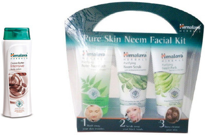 

Himalaya neem facial kit, coca butter body lotion(Set of 2)