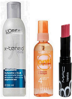 

L'Oreal Paris Paris X-Tenso care Shampoo 230ml With Matrix Hair Serum & Mac Persian Red Lipstick(Set of 1)