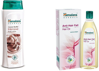 

Himalaya coca butter intensive body lotion, anti hair fall hair oil(Set of 2)