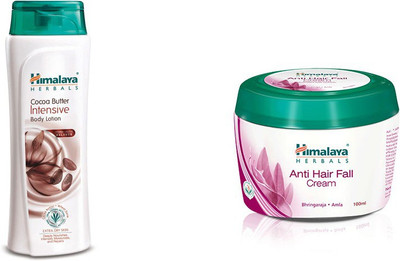 

Himalaya coca butter intensive body lotion, anti hair fall cream(Set of 2)