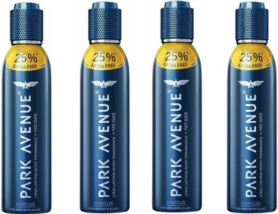 

Park Avenue 4 Marcus Deodorant Combo Pack of 4 Body Spray - For Men(600 ml, Pack of 4)