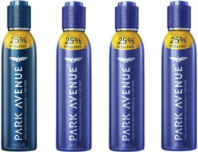 

Park Avenue 1 Marcus and 3 Epic Deodorant Combo Pack of 4 Body Spray - For Men(600 ml, Pack of 4)