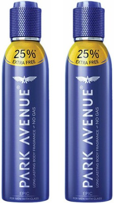 

Park Avenue 2 Epic Deodorant Combo Pack of 2 Body Spray - For Men(300 ml, Pack of 2)