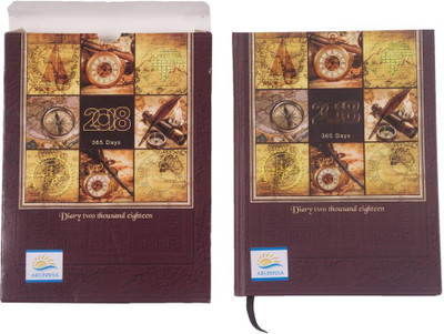 

Highcliff B5 Diary(Two Thousand Eighteen, Golden & Brown Color)
