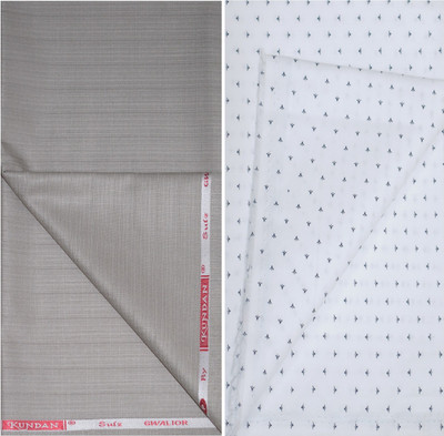 KUNDAN SULZ GWALIOR Polycotton Graphic Print Shirt & Trouser Fabric