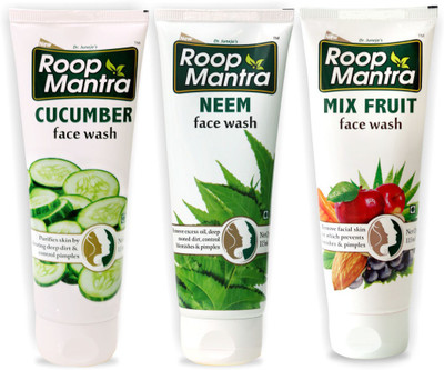 

Roop Mantra Face Wash (Cucumber + Neem + Mix Fruit) 115ml Face Wash(115 ml)