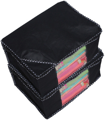 

Kuber Industries Designer Non woven Saree cover/ Saree Bag/ Storage bag Set of 2 Pcs 9 Inches Height COMBONWCMBB06(Black)