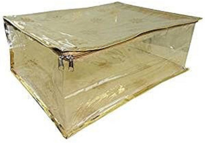 

ssn traders 12*12 SSN golden saree cover transparent with capacity 12 pcs of saree ssn1452(transparent, golden)
