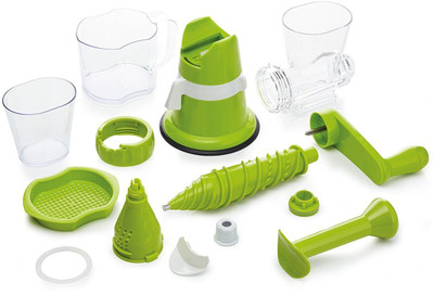 

Wonder World ® Manual Hand Single Auger Fruits Cold Press Slow Juicer with Suction Plastic Hand Juicer(Green Pack of 1)