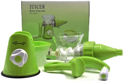 

Wonder World ® Masticating Extruder Manual Hand Crank Single Auger Juicer Plastic Hand Juicer(Green Pack of 1)