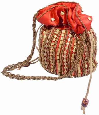 

Silver Organisation Pouch Potli(Orange)