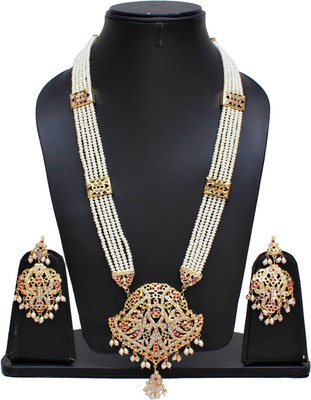 Lucky Jewellery Alloy Gold-plated Multicolor Jewellery Set(Pack of 1)