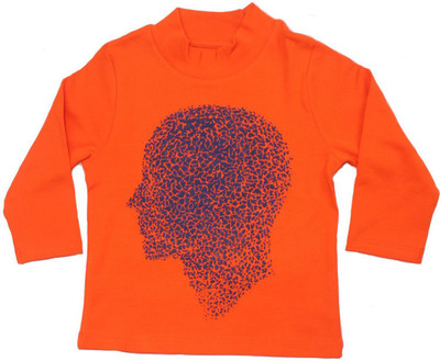 

Prattle Boys Printed Cotton T Shirt(Orange, Pack of 1
