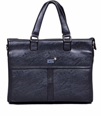 

PRAGEE 15 inch Expandable Laptop Messenger Bag(Black)
