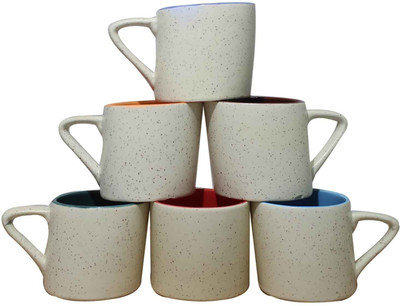 

Shri Krishna Creation SHRIKC13 Ceramic Mug(220 ml, Pack of 6), Multicolor