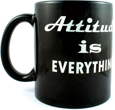 

JUVIXBUY Attitude Is Everything Printed Ceramic Mug(325 ml), Multicolor
